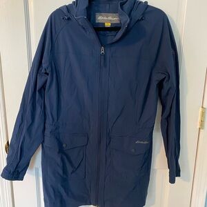 Eddie Bauer Blue Utility Jacket with Full-Zip and Long Sleeves